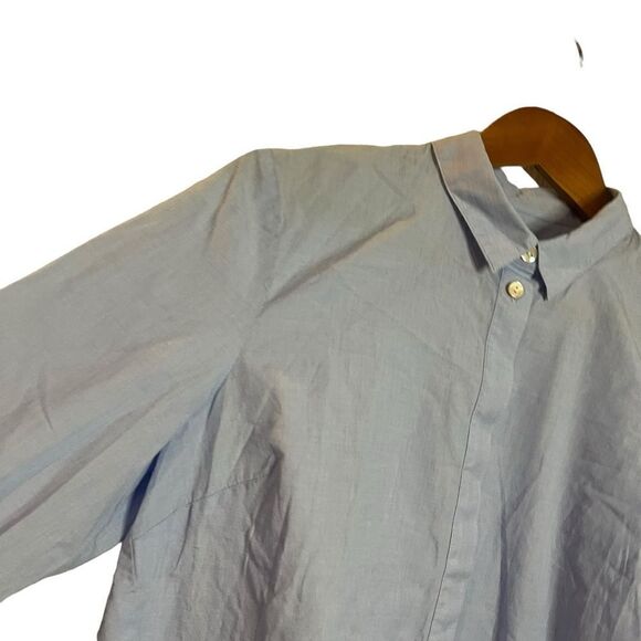 J. Jill light blue button down shirt. Size medium - Picture 5 of 9